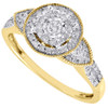 Diamond Engagement Ring Ladies 10K Yellow Gold Wedding Round Solitaire 0.28 Ct.