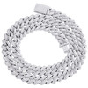 925 Silver Graduated Moissanite Custom Clasp 12mm Miami Cuban 22" Chain 23.5 CT 925 Silver Graduated Moissanite Custom Clasp 12mm Miami Cuban 22" Chain 23.5 CT