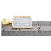 10K Yellow Gold Baguette Diamond 1.5" Cluster Iced Out Dog Tag Pendant 1.55 CT