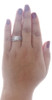 10K White Gold Round Cut Diamond Fashion Cocktail Halo Engagement Ring 0.33 Ct.