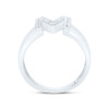 Sterling Silver Genuine Diamond Men's Block Letter M Initial Pinky Ring 1/5 CT