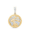 .925 Gold Plated Natural Diamond Earth Globe The World Is Yours Pendant 1/3 CT