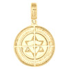 10K Yellow Gold Diamond Medallion All Seeing Eye Star of David Pendant 1/3 CT