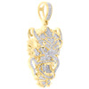 10K Yellow Gold Genuine Diamond Men's Iced Charm Chinese Dragon Pendant 1/2 CT