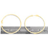 14K Yellow Gold Genuine Diamond Womens 3mm XL In & Out Hinged Hoop Earrings 5 CT