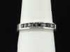 Ladies 10K White Gold Black Diamond Wedding Band Designer Engagement Ring 0.51Ct