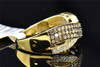 Brown & White Diamond Wedding Anniversary Band Round Cut 10K Yellow Gold