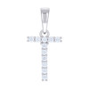 925 Sterling Silver Prong Set Moissanite Block Letter T Initial Pendant 0.35 CT