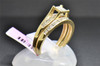 Diamond Bridal Set 10K Yellow Gold Round Engagement Ring Wedding Band 0.50 Ct