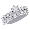 14K White Gold Round Cut Solitaire Diamond Wedding Bridal Ring Set 3.18 Ctw.