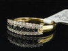 Ladies 10K Yellow Gold .56Ct. Round Black Diamond Engagement Ring Wedding Band