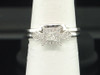 Ladies 10K White Gold Diamond Engagement Ring Wedding Band Bridal Set 0.25 Ct.