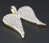 Diamond Angel Wings Pendant .925 Sterling Silver Ladies Charm 0.40 Ct. w/ Chain
