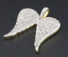 Diamond Angel Wings Pendant .925 Sterling Silver Ladies Charm 0.40 Ct. w/ Chain