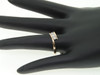 LADIES YELLOW GOLD .25C DIAMOND 3 STONE WEDDING BAND