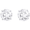 10K White Gold Lab Grown Diamond Basket Round Solitaire Stud Earrings 4 TCW