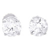 10K White Gold Lab Created Diamond Basket Round Solitaire Stud Earrings 2 TCW