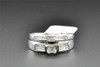 Princess Diamond Bridal Set 14K White Gold Engagement Ring Wedding Band 1/2 Ct