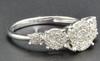 Diamond Engagement Ring Pave 5 Head .925 Sterling Silver White Finish 0.35 Ct.