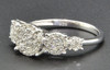 Diamond Engagement Ring Pave 5 Head .925 Sterling Silver White Finish 0.35 Ct.