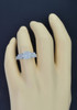 Diamond Engagement Ring Pave 5 Head .925 Sterling Silver White Finish 0.35 Ct.