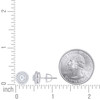 Sterling Silver Moissanite 8mm Solitaire Double Halo Round Stud Earrings 2/5 CT