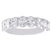 14K White Gold Lab Grown Diamond Anniversary Ring Oval Wedding Band 1.82 CT