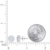925 Sterling Silver Moissanite 10mm Solitaire Cluster Round Stud Earring 1.53 CT