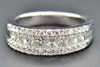 Diamond Wedding Band 14K White Gold Baguette & Princess Cut 1.26 Ct Ladies Ring