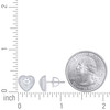 925 Sterling Silver Moissanite 10mm Solitaire Puffed Heart Stud Earrings 3/4 CT