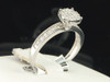 10K White Gold Round Cut Diamond Circle Engagement Ring 0.26 Ct.