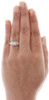 Diamond Engagement Ring Ladies 14K White Gold Princess Cut Wedding Band .48 Tcw.