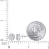 925 Sterling Silver Moissanite Unisex 9mm Round Halo Nugget Stud Earrings 1/3 CT
