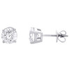 14K White Gold Lab Grown Diamond 11.5mm Solitaire Round Stud Earrings 2.52 TCW