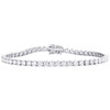10K White Gold Lab Grown Diamond 3.5mm Solitaire Tennis 8" Bracelet 8.61 TCW