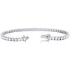 10K White Gold Lab Grown Diamond 3.5mm Solitaire Tennis 8" Bracelet 8.61 TCW