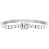 10K White Gold Lab Grown Diamond 5mm Solitaire Tennis 8" Bracelet 18.78 TCW