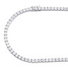 10K White Gold Lab Grown Diamond 3mm Solitaire Round Tennis 18" Chain 16.30 CT