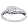 10K White Gold Two Stone Diamond Engagement Ring Love Friendship Teardrop 1/2 Ct