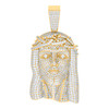 925 Yellow Gold Plated Moissanite Iced Out Head Charm Jesus Face Pendant 8.77 CT