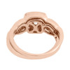 Brown Diamond Engagement Wedding Ring Rose Gold Solitaire Infinity Bridal Set