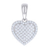 925 Sterling Silver Moissanite Women's Love Charm Small Heart Pendant 1.13 CT