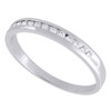 Diamond Wedding Band Ladies 14K White Gold Round Cut Fashion Ring 0.16 Tcw.