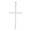 925 Sterling Silver Round Cut Moissanite Charm 1 Row Prong Cross Pendant 1.10 CT
