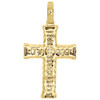 10K Yellow Gold Genuine Round Diamond Rope Cross Mens 2.2" Pendant Charm 1.70 Ct