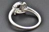 Black Solitaire Diamond Engagement Ring 10K White Gold Round Cut Swivel 0.32 Ct