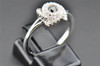 Black Solitaire Diamond Engagement Ring 10K White Gold Round Cut Swivel 0.32 Ct
