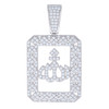 Sterling Silver Moissanite Islamic Rectangle Octagon Frame Allah Pendant 1.36 CT