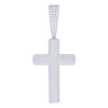 925 Sterling Silver Moissanite Men's Religious Charm Domed Cross Pendant 1.26 CT