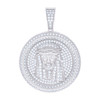 Sterling Silver Moissanite Religious Head Medallion Jesus Face Pendant 1.63 CT